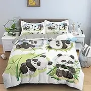 Cartoon Panda Bedding Sets Animal Duvet Cover Bedclothes Quilt Cover for Kids Bedding,04,Super King(240x270cm)