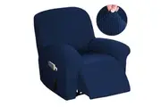 High Stretch Recliner Chair Cover Recliner Slip Covers for Reclining Chair, Feature Thick Soft Jacquard Fabric, Removable and Washable, Navy