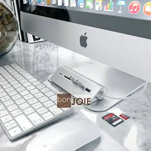 ::bonJOIE:: 美國進口 Satechi Aluminum USB 3.0 Hub & Card Reader 鋁合金材質 集線器 (含 SD / Micro SD 讀卡器)(全新盒裝) 讀卡