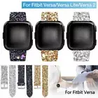 Watch Glitter For Fitbit Versa 2 | Versa Lite Band Bling Bracelet Leather Strap