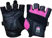 Meister Women's Fit Grip Weight Lifting Gloves w/Washable Amara Leather