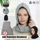 EMF Shielding Hat Electromagnetic Radiation Protective Silver Fiber Hood Cap.
