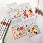 【針線盒 YARNBOX】 文具雜貨店 古川紙工 SWEETS 心貼紙組 糕點 甜點 下午茶 20入 日本進口