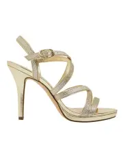 [NINA] Reatha Platino Glitter Sandals