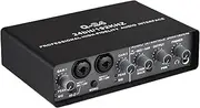 USB o Interface for Recording Professional Sound Card with 48V Phan Power Loopback USB External Sound Card Plug and Play 0-Latency ing for Music Concerts Recording Studios
