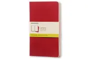 3pc Moleskine Plain Cahier Notebook Architects Designers Journal L Cranberry Red