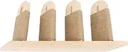 Cat Wall Mounted Climbing Shelves, Pine Wood Stable Cat Wall Shelves with 4 Steps Scratch Post, Space Saving Cat Bed Hammock for Indoor Cats, for Climbing, Jumping, and