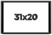 31x20 Shadow Box Frame Black | 1 inches Deep Real Wood Contemporary Shadowbox Di