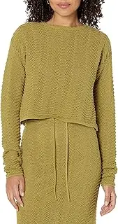 [The Drop] Women's Makayla Crochet Drop-Shoulder Cropped Pullover