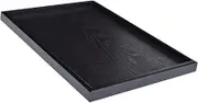 NAMOARLY 1Pc Retro Black Wooden Tray Decorative Storage Plate for Home Hotel and Shop Use Creative Desk Ornament and Pasta Serving Tray Smooth Surface for Easy Handling