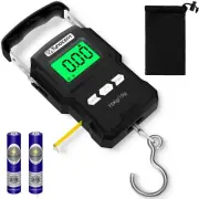 Fishing Scales 165lb/75kg Backlit LCD Display Portable Electronic Digital Fis...