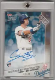 2017 Topps Now Auto #270B Cody Bellinger Fastest Player to 21 HR 32/49
