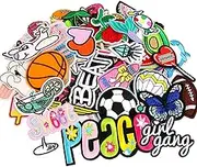60pcs Random Assorted Styles Embroidered Iron on Patches, DIY Sew Applique Repair Patch Iron on/Sew on Patches for Backpacks,Pants,Clothes,Jeans,Jackets,Hat