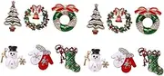 [TEHAUX] 2 Sets 6 Pcs Christmas Brooch Snowman and Bell Alloy Material Fashion Jewelry Accessory