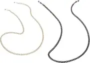 [Purida] Eyeglass Chain for Men Women, Sunglasses Chain, Reading Glasses Chain, 2 Pcs