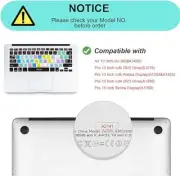 Cover -Silicone Keyboard Skin for MacBook Air 13 inch A1466 A1 Shorcut Keyboard