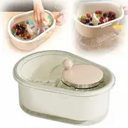 Hand Crank Vegetable Fruits Cleaner Manual Water Salad Spinner Fruit Drain Basket Dryer Hand Crank Kitchen Household Gadget Color White