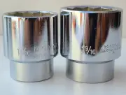 Sockets, Large, SAE, 1-7/16" & 1-9/16" x 3/4" Drive, Minimax, 2pc, New