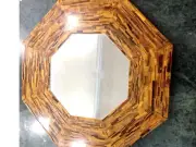 36" Tiger Eye Stone Wall Mirror Real Gemstone Marble Inlay Home & Living Decor