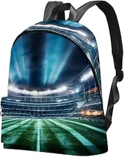 Travel Backpack,Small Backpack,Carry on Backpack,American Football Soccer Stadium,Backpack, A9mj7yzanlqz, 17.3x13.7x5.5 in