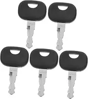 5pcs Forklift Excavator Key Machine Keys Key Switch Digger Keys Replacement Digger Ignition Keys Ignition Keys Replacement Excavator Parts Excavator Ignition Keys Plastic Black