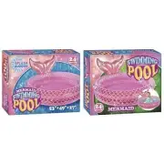 Splash Buddies - Mermaid Swimming Pink Pool - 53 x 49 x 27