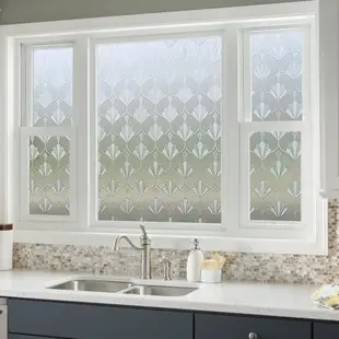 免膠窗戶磨砂玻璃貼紙透光不透明防走光淋浴房廁所家用防窺窗花紙