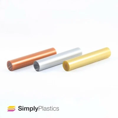 Metallic Effect Extruded Acrylic Plastic Perspex Rod / Various Diameters
