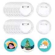 50Pcs Acrylic Sewing Buttons Pin Clear 1.73" Button Maker Badges