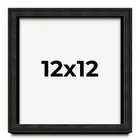 12x12 Shadow Box Black Rustic Barnwood Display Frame | 1.125 Inch Deep | 0.875