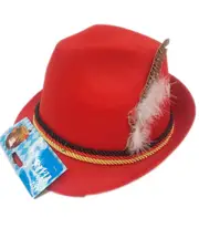 Red Bavarian Oktoberfest Hat