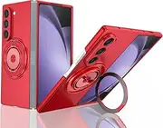 [CMYFUTNG] Magnetic for Galaxy Z Fold 6 5G Case,Magnetic Stand,Lightweight,Slim Fit Drop Protection Rugged Shockproof Cover for Galaxy Z Fold 6 5G, Shockproof Protective Phone Red 17-Z Fold6-03