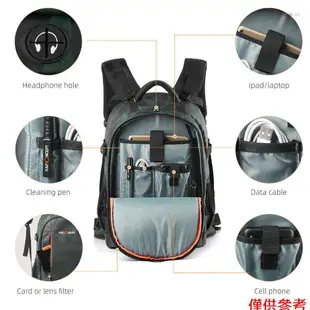 YOT K&F CONCEPT 多功能相機背包單眼/數位單眼相機包 23L 大容量防水攝影包帶 14 吋筆記型電