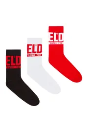 [Diesel] Diesel - 3-pack of logo cuff socks - Socks - Man - Multicolor L Multicolor