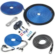 True 8 Gauge AWG 100% OFC Complete Amplifier Wiring Kit with 4-Channel RCA Ca...