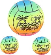 Toyvian PVC Rainbow Bounce Ball Boys and Girls Outdoor Toys Beach Games Lawn Games Develop Catching Throwing Skills Random Style