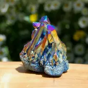 Titanium Quartz Cluster Rainbow Crystal Cluster Specimen Home Decoration