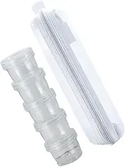 AFXGUSD 5 Pieces Camping for Outdoor Use, Spice Storage Bag, Reusable Spice Dispenser, Stackable Spice, White, as described