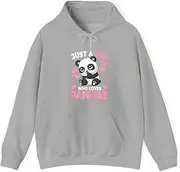 [X.Style] Just A Girl Who Loves Pandas Cute Panda Girls Kids Toddlers ds025 Hoodie Grey S