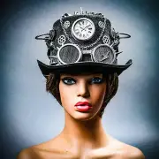Steampunk Time Traveler Lightning Goggle Halloween Costume Party Top Hat Silver