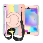 iPad Case For iPad 10.2 with 360��Swivel Stand-Colorful Rose Gold