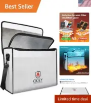 XL Fireproof Document Bag with Thermal Insulation and Waterproof Protection