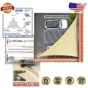 Elegant Beige Right Triangle Sun Shade Sail - 200 GSM, Custom Sizes Available