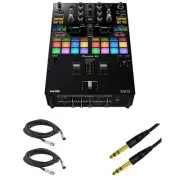 Pioneer DJ DJM-S7 2-Channel Mixer for Serato DJ with 1/4" and XLR Cables