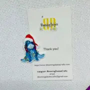Magnetic Needle Minder Cross Stitch Eeyore Christmas Fridge Magnet