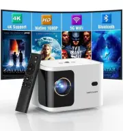 DBPOWER 5G WiFi Bluetooth Projectors 4K Support 300 ANSI 10000L Home Outdoor NEW