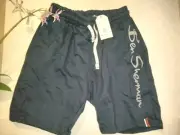 BEN SHERMAN MEN'S LOUNGE SLEEP SHORTS SMALL NAVY