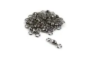 90Pcs X Silver Brass Barrel Fishing Swivel Ball Bearing Tackle Swivels