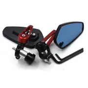 Universial 7/8&quot; 22mm Handlebar Side Rearview Mirrors Aluminum Bar End Mirror For Kawasaki Z250 Z300 Z750 Z750s Z800 Z900 Z1000 Yalo Red