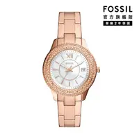 在飛比找momo購物網優惠-【FOSSIL 官方旗艦館】Stella 奢華雙鑽圈經典女錶